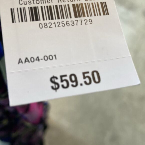 BAR III Dress Womens 0X Mock Neck Mesh Midi Floral Colorful Side Slit Unlined - Picture 8 of 11